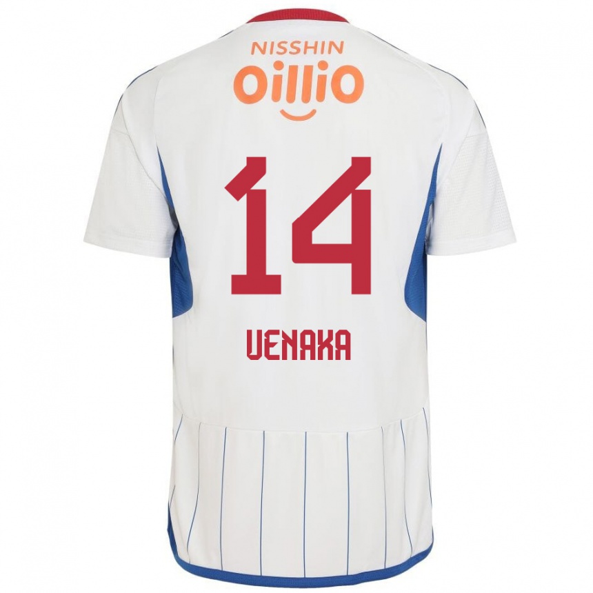 Women Football Asahi Uenaka #14 White Blue Red Away Jersey 2024/25 T-Shirt Australia