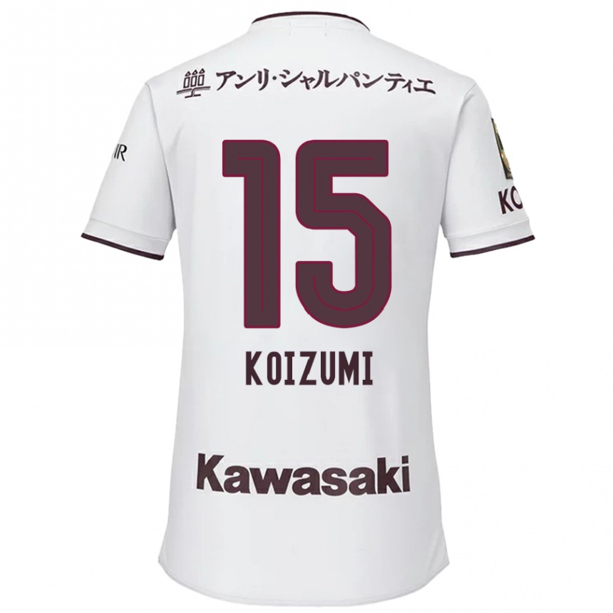 Women Football Fuga Koizumi #15 White Red Away Jersey 2024/25 T-Shirt Australia