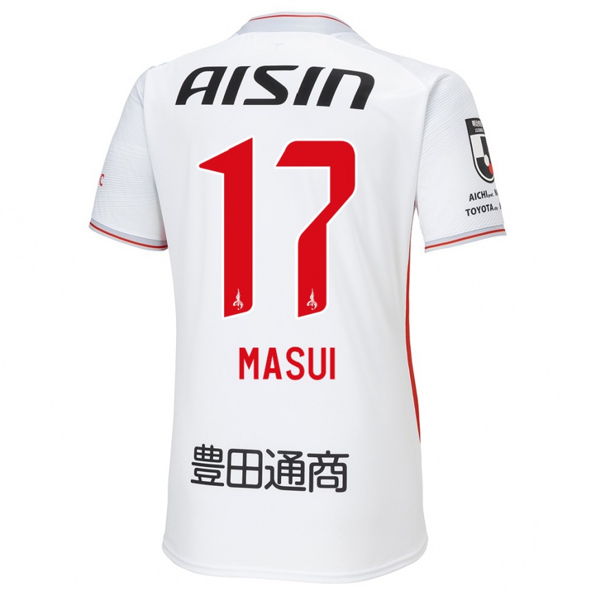 Women Football Ken Masui #17 White Yellow Red Away Jersey 2024/25 T-Shirt Australia