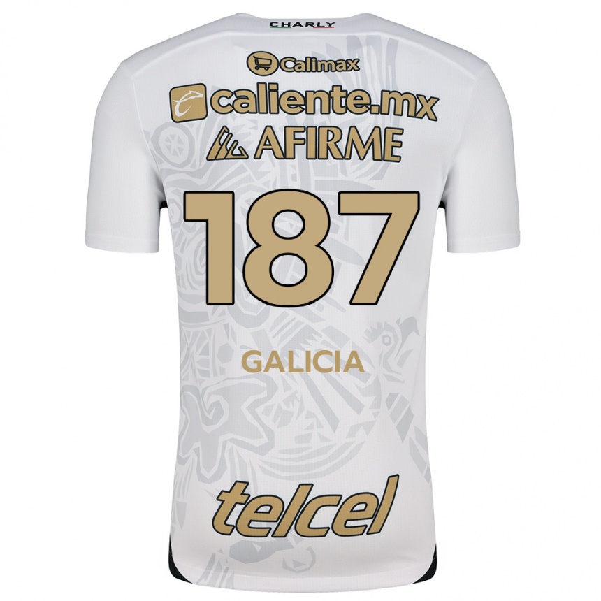 Women Football Carlos Galicia #187 White Black Away Jersey 2024/25 T-Shirt Australia