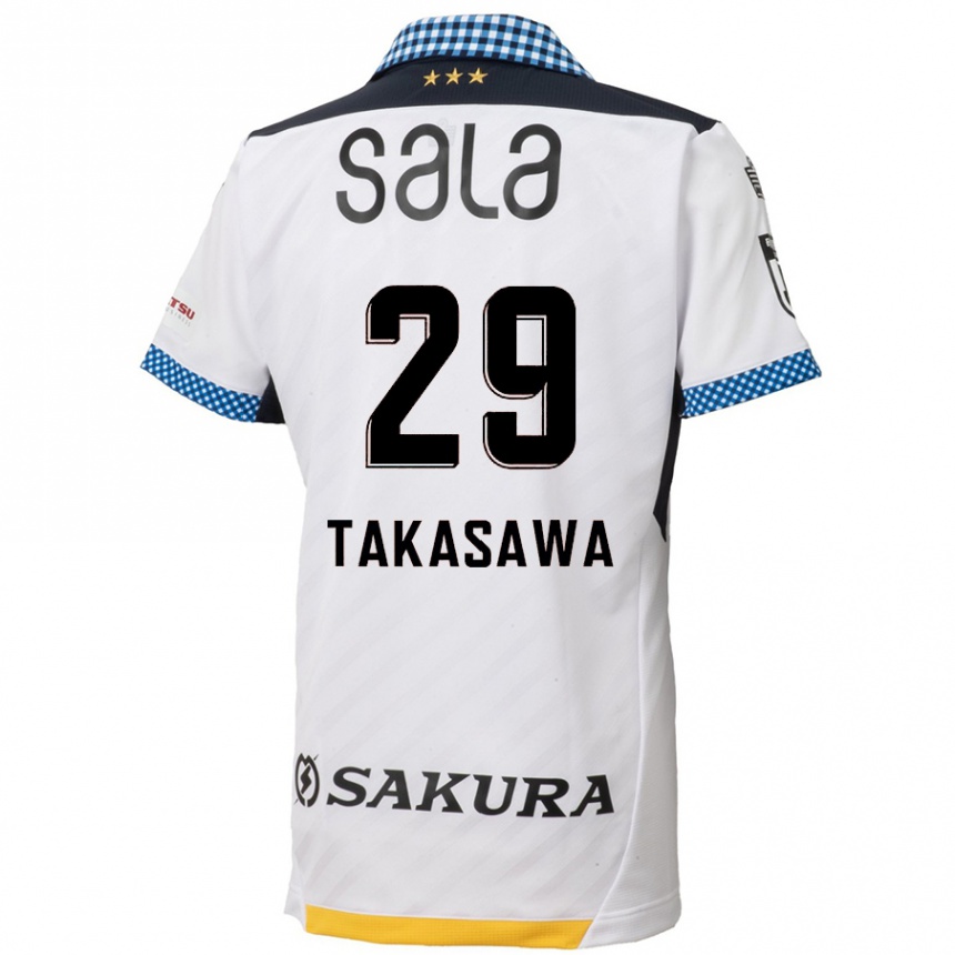 Women Football Kaito Takasawa #29 White Black Away Jersey 2024/25 T-Shirt Australia