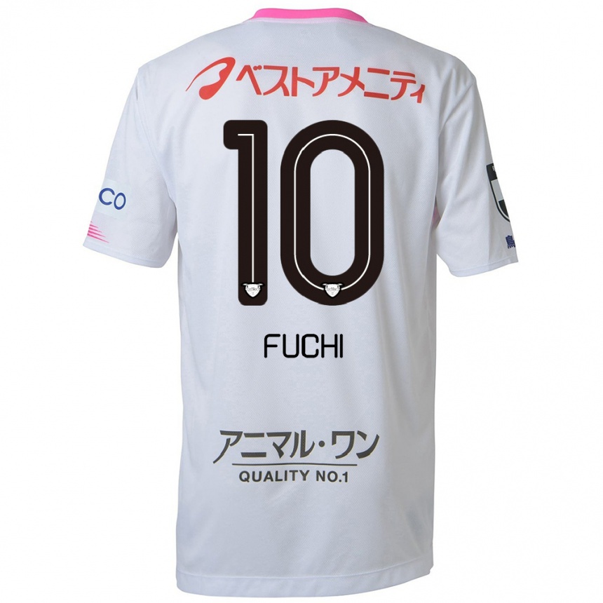 Women Football Fuchi Honda #10 White Blue Pink Away Jersey 2024/25 T-Shirt Australia