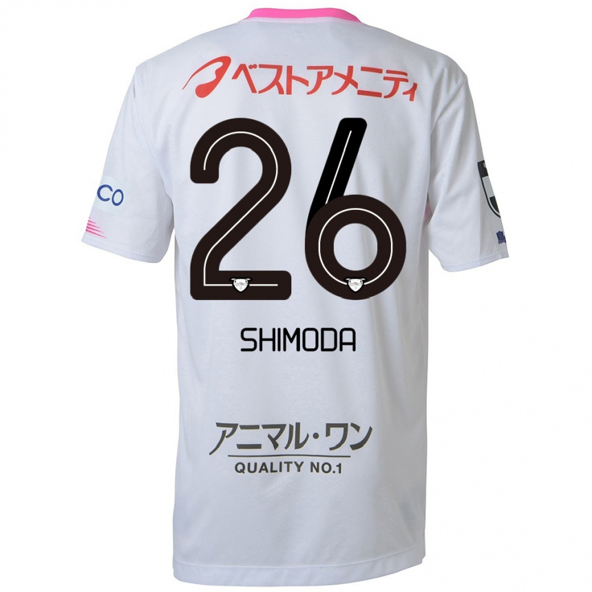 Women Football Yuta Shimoda #26 White Blue Pink Away Jersey 2024/25 T-Shirt Australia