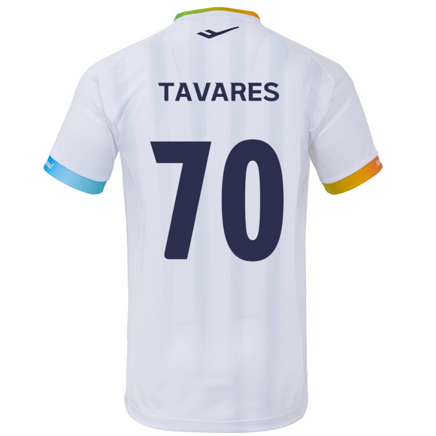 Women Football Ronaldo Tavares #70 White Blue Away Jersey 2024/25 T-Shirt Australia