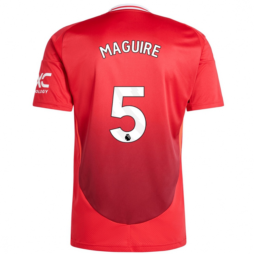 Kids Football Harry Maguire #5 Bright Red Home Jersey 2024/25 T-Shirt Australia