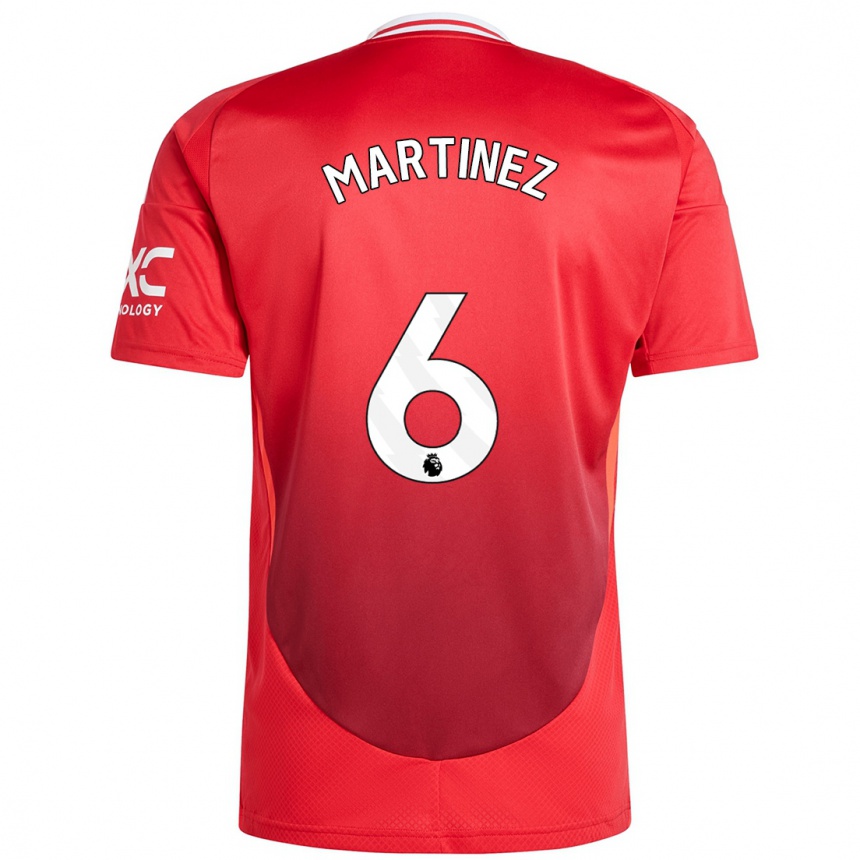 Kids Football Lisandro Martinez #6 Bright Red Home Jersey 2024/25 T-Shirt Australia