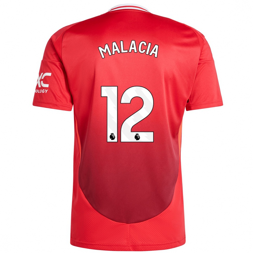 Kids Football Tyrell Malacia #12 Bright Red Home Jersey 2024/25 T-Shirt Australia