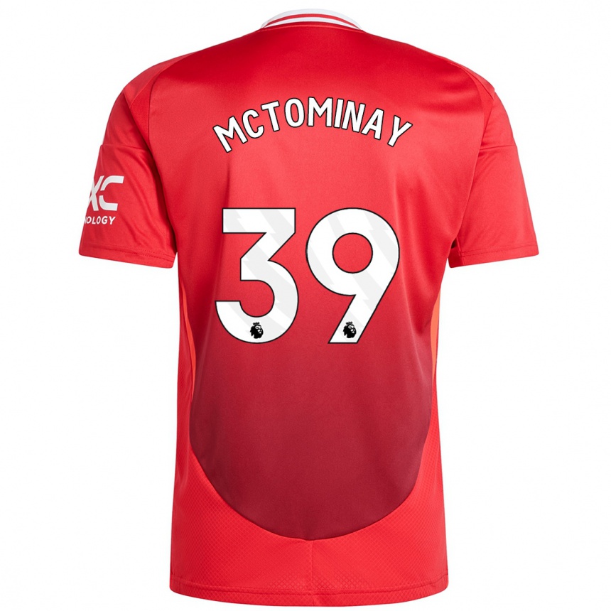 Kids Football Scott Mctominay #39 Bright Red Home Jersey 2024/25 T-Shirt Australia