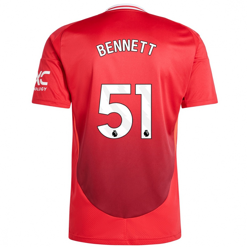 Kids Football Rhys Bennett #51 Bright Red Home Jersey 2024/25 T-Shirt Australia