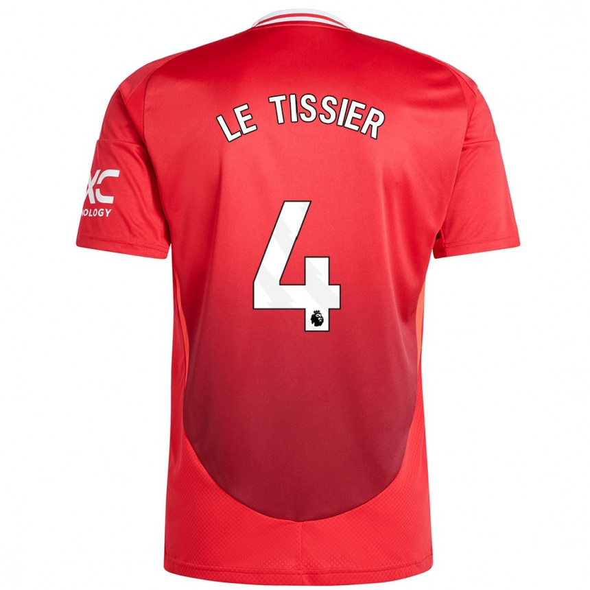 Kids Football Maya Le Tissier #4 Bright Red Home Jersey 2024/25 T-Shirt Australia