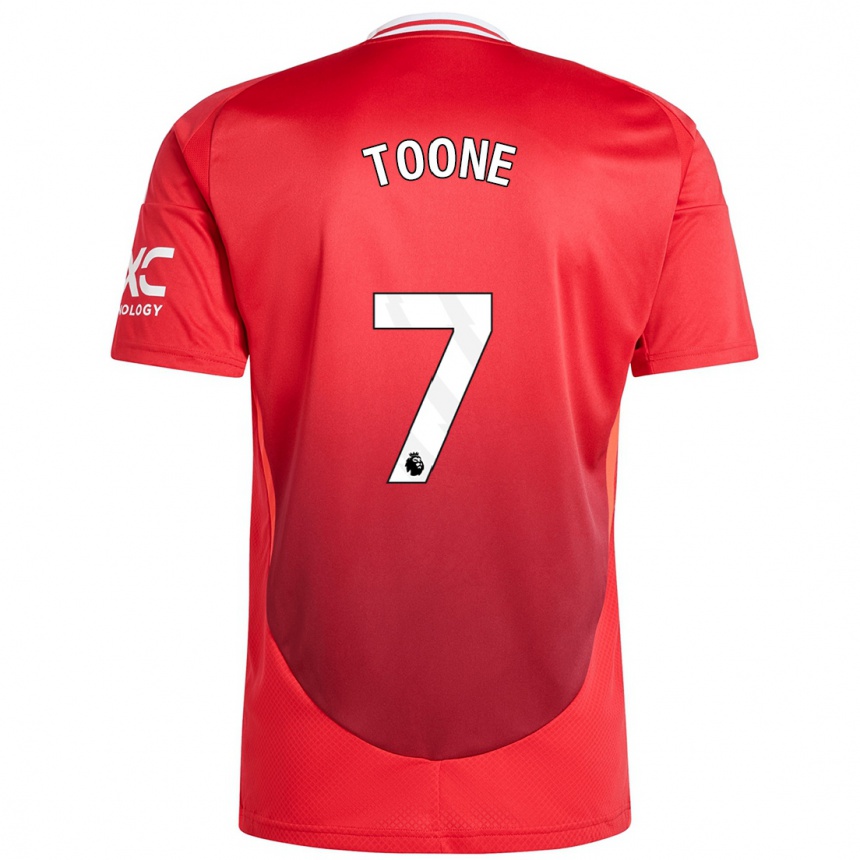 Kids Football Ella Toone #7 Bright Red Home Jersey 2024/25 T-Shirt Australia