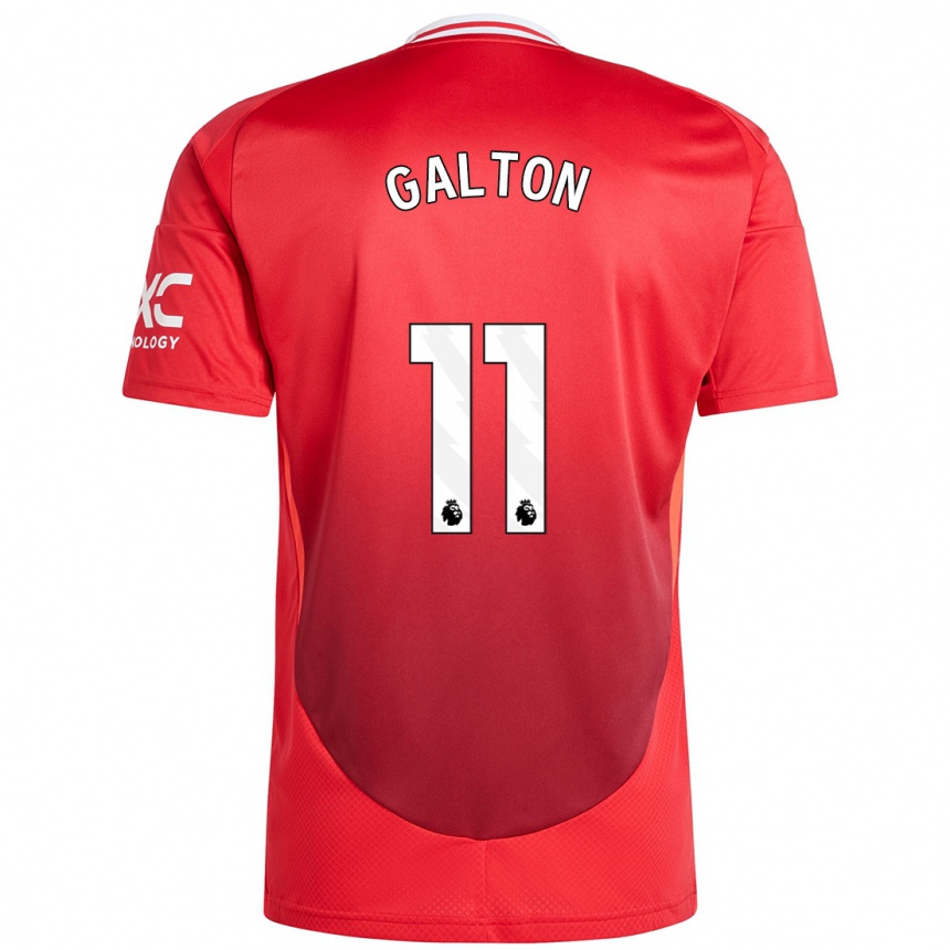 Kids Football Leah Galton #11 Bright Red Home Jersey 2024/25 T-Shirt Australia