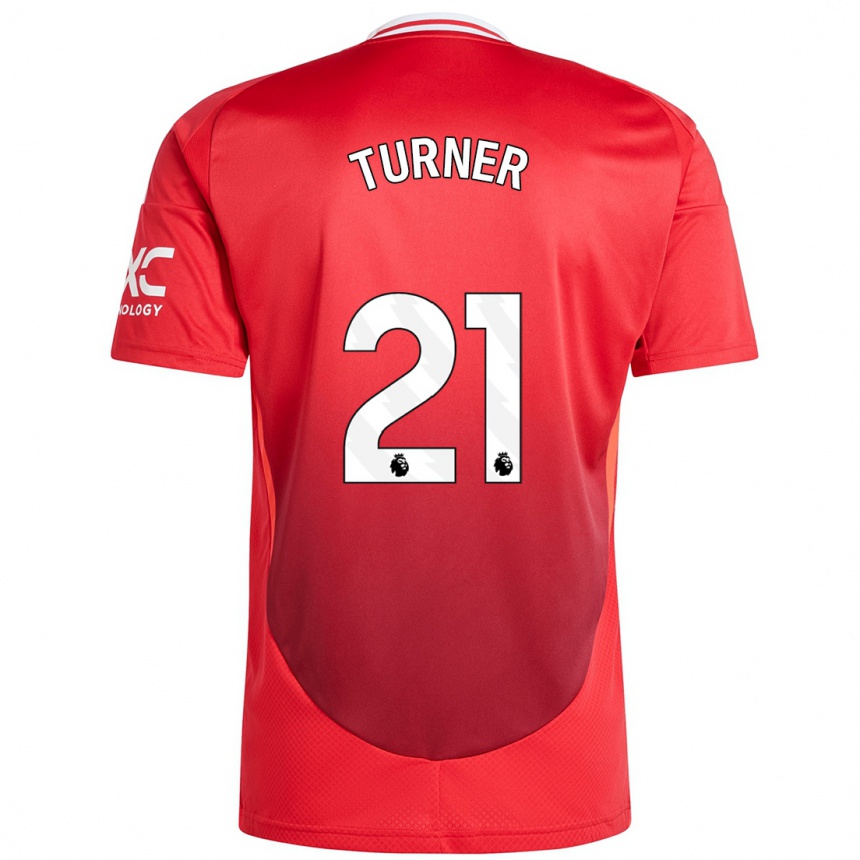 Kids Football Millie Turner #21 Bright Red Home Jersey 2024/25 T-Shirt Australia