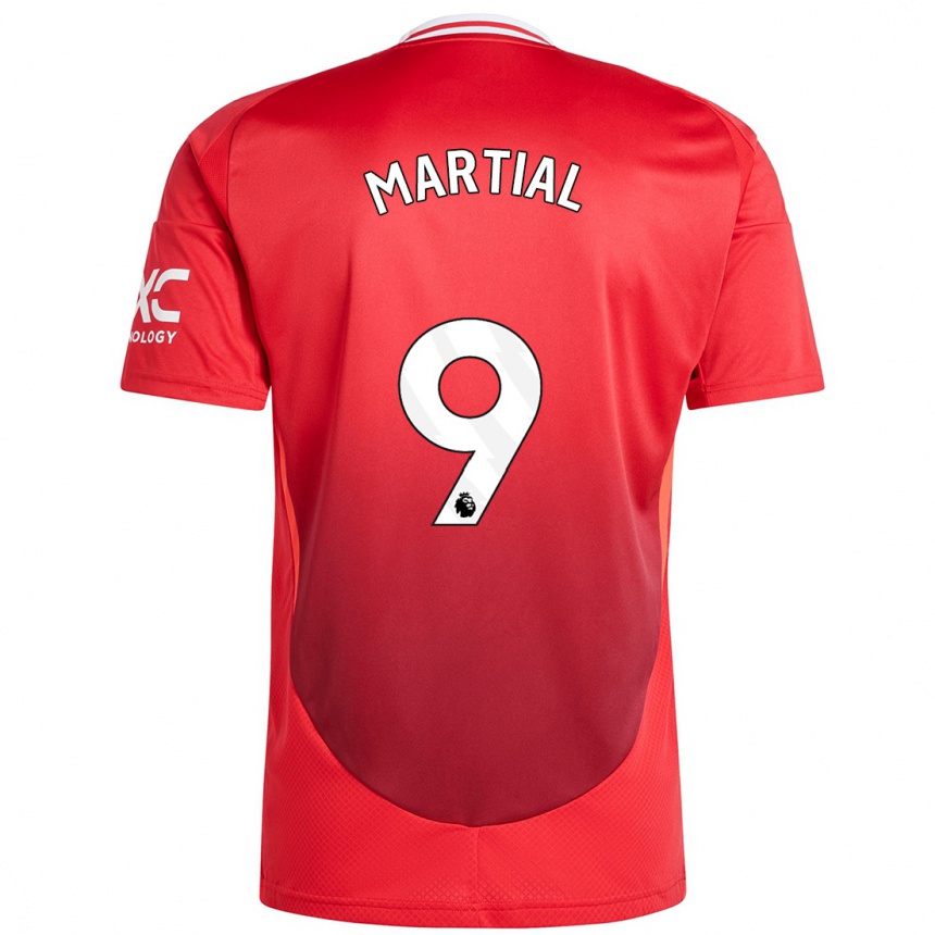 Kids Football Anthony Martial #9 Bright Red Home Jersey 2024/25 T-Shirt Australia