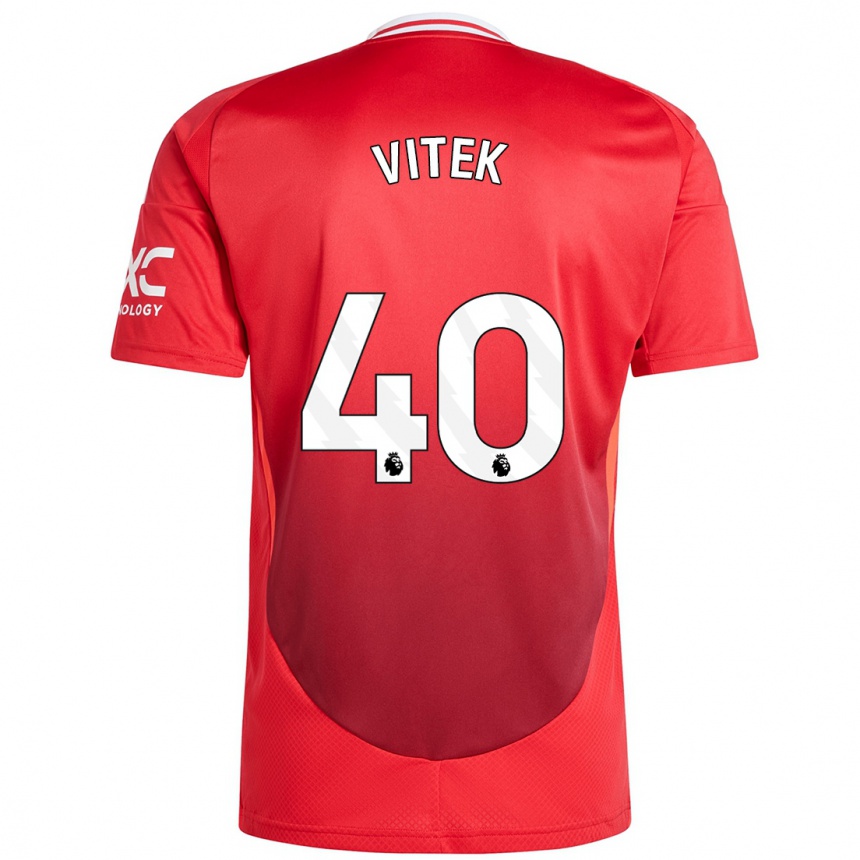 Kids Football Radek Vitek #40 Bright Red Home Jersey 2024/25 T-Shirt Australia