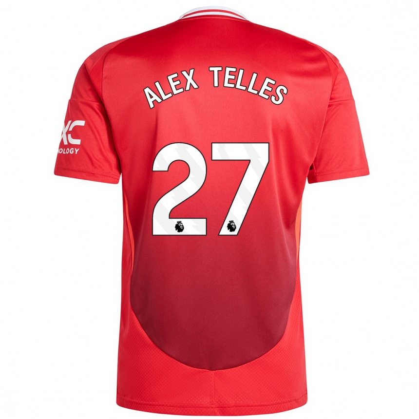 Kids Football Alex Nicolao Telles #27 Bright Red Home Jersey 2024/25 T-Shirt Australia