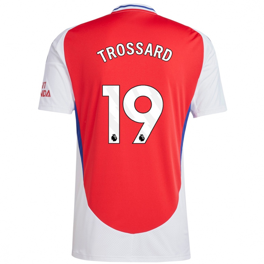 Kids Football Leandro Trossard #19 Red White Home Jersey 2024/25 T-Shirt Australia