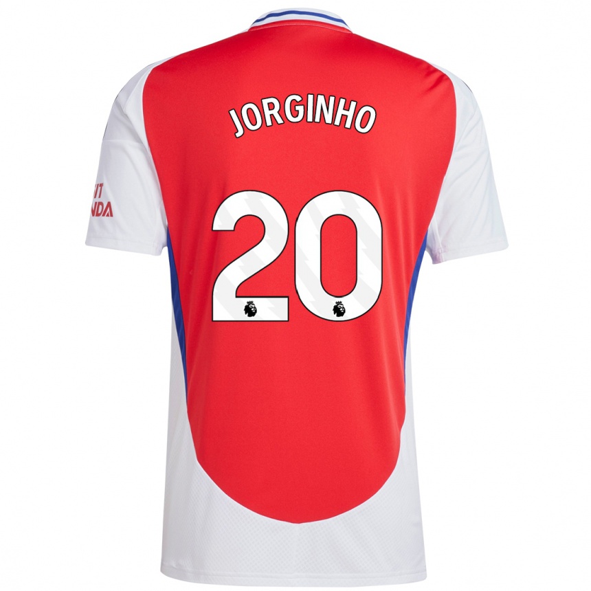 Kids Football Jorginho #20 Red White Home Jersey 2024/25 T-Shirt Australia