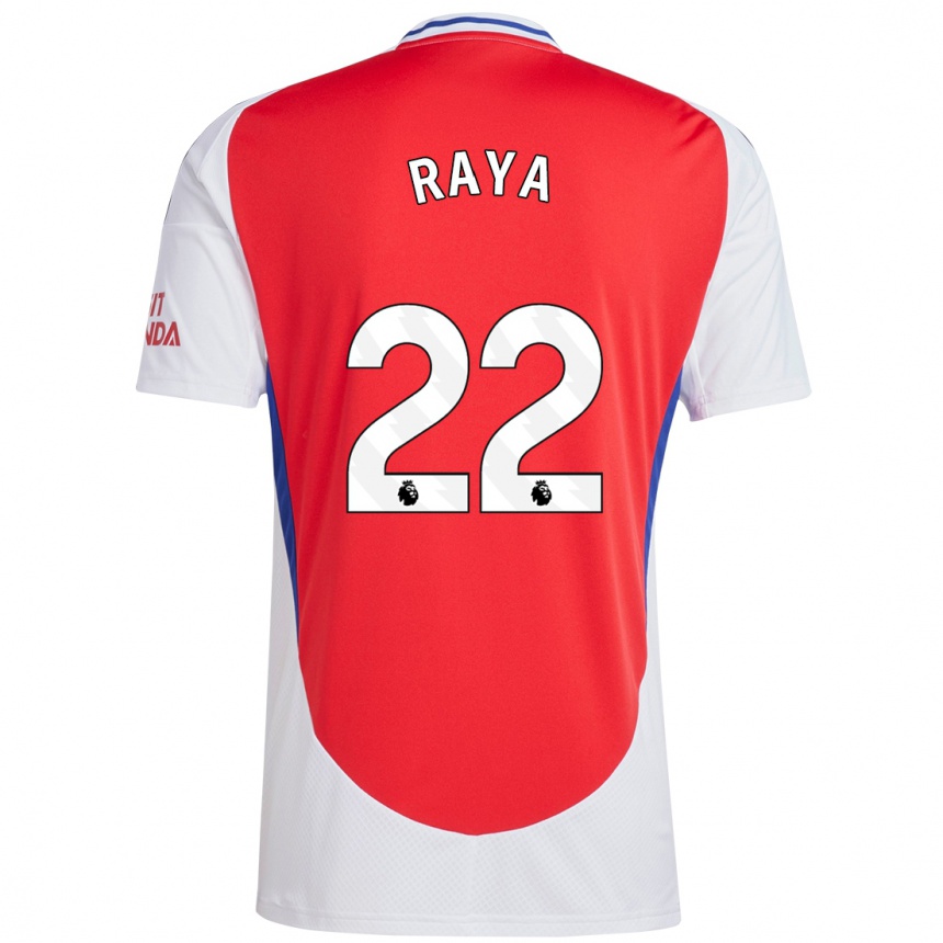 Kids Football David Raya #22 Red White Home Jersey 2024/25 T-Shirt Australia