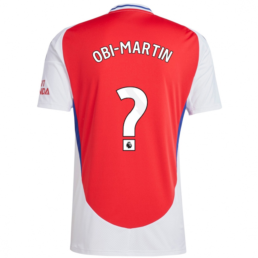 Kids Football Chido Obi-Martin #0 Red White Home Jersey 2024/25 T-Shirt Australia