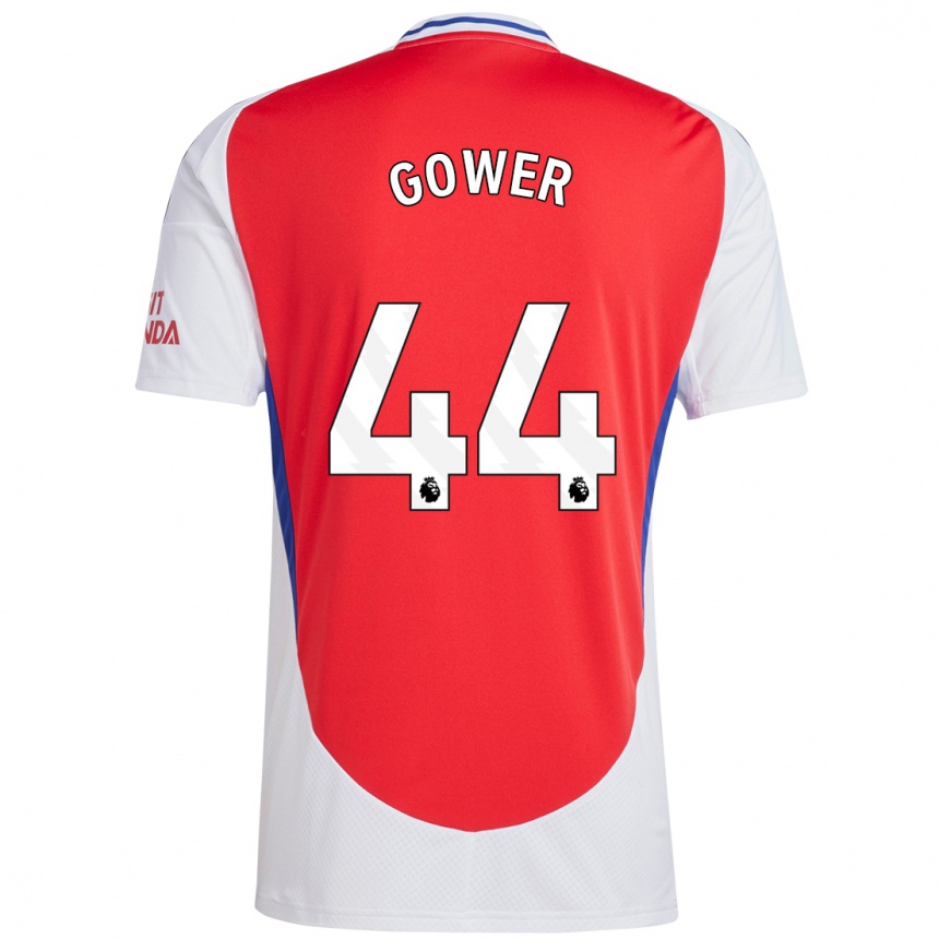 Kids Football Jimi Gower #44 Red White Home Jersey 2024/25 T-Shirt Australia