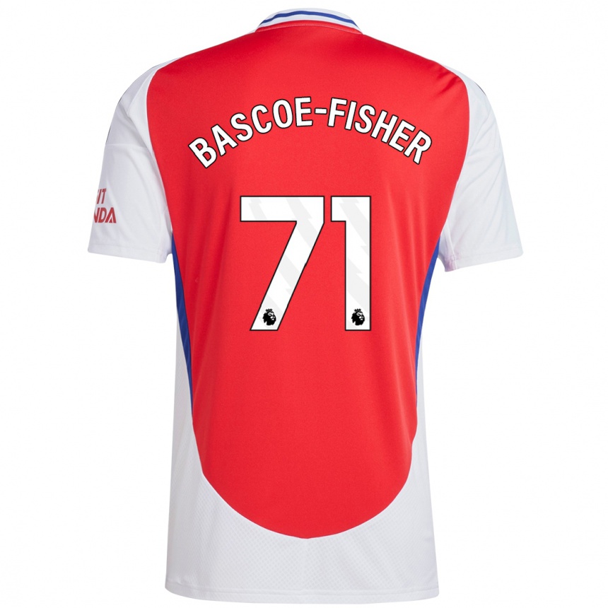 Kids Football Jakai Bascoe-Fisher #71 Red White Home Jersey 2024/25 T-Shirt Australia