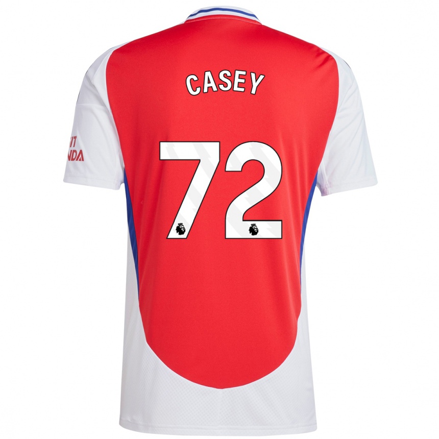 Kids Football Dan Casey #72 Red White Home Jersey 2024/25 T-Shirt Australia