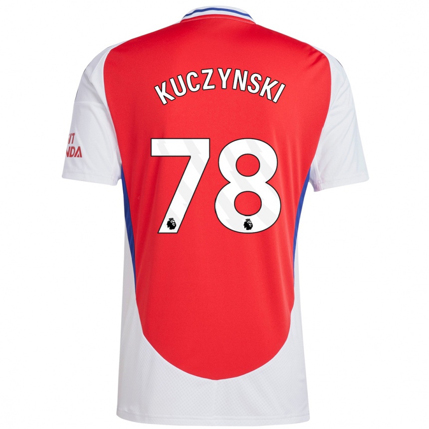 Kids Football Max Kuczynski #78 Red White Home Jersey 2024/25 T-Shirt Australia