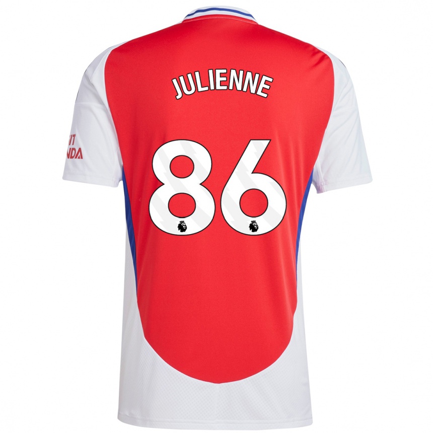 Kids Football Theo Julienne #86 Red White Home Jersey 2024/25 T-Shirt Australia