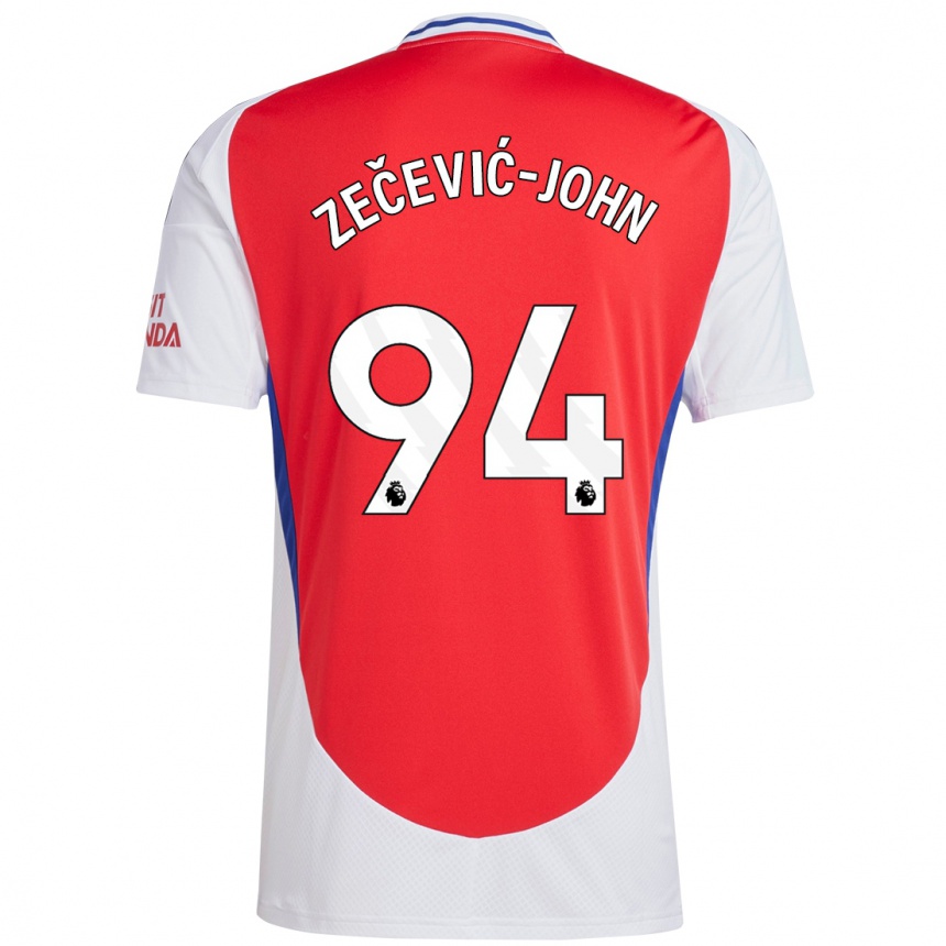 Kids Football Louis Zečević-John #94 Red White Home Jersey 2024/25 T-Shirt Australia