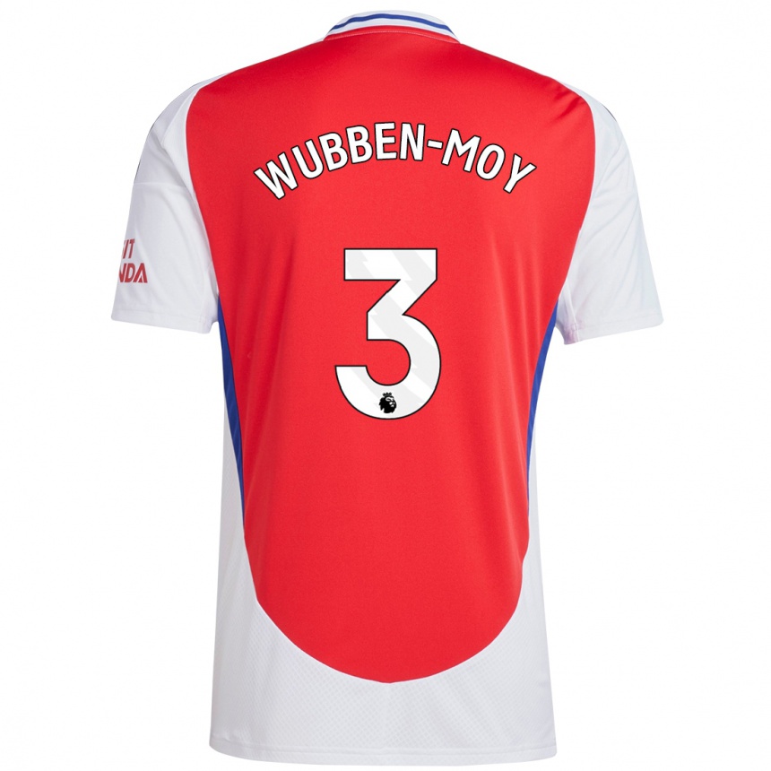 Kids Football Lotte Wubben-Moy #3 Red White Home Jersey 2024/25 T-Shirt Australia