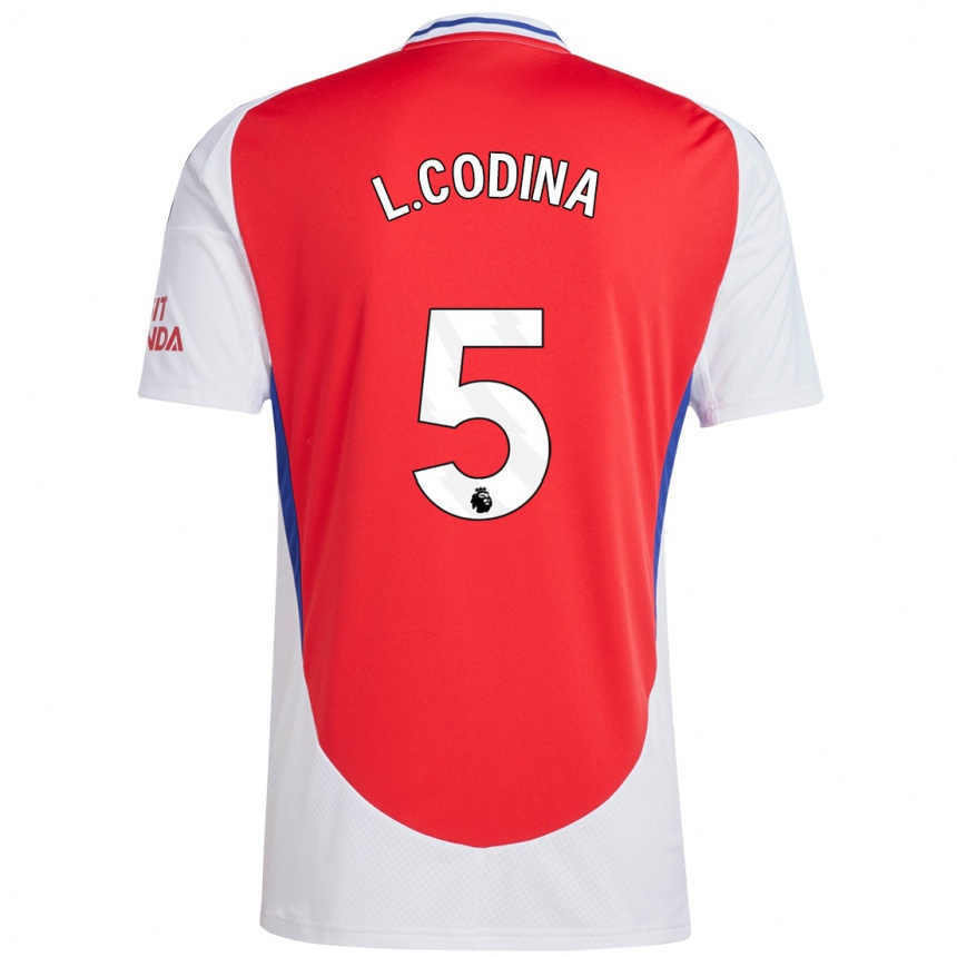 Kids Football Laia Codina #5 Red White Home Jersey 2024/25 T-Shirt Australia