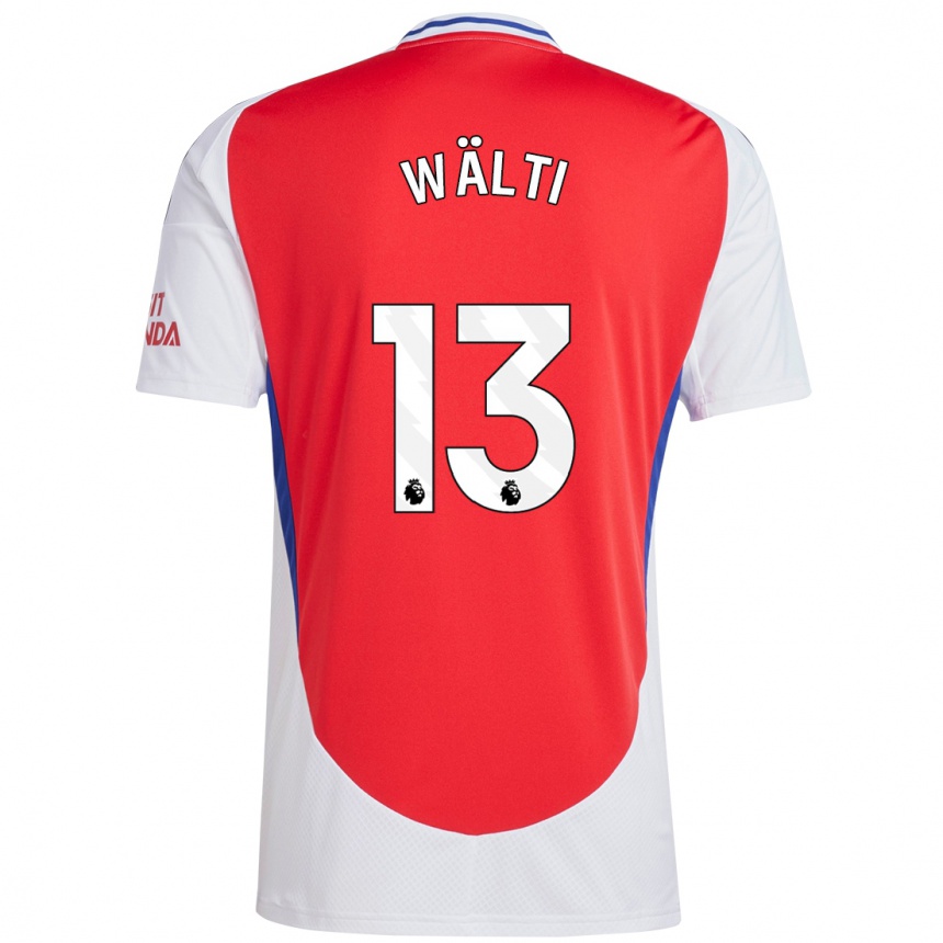 Kids Football Lia Wälti #13 Red White Home Jersey 2024/25 T-Shirt Australia