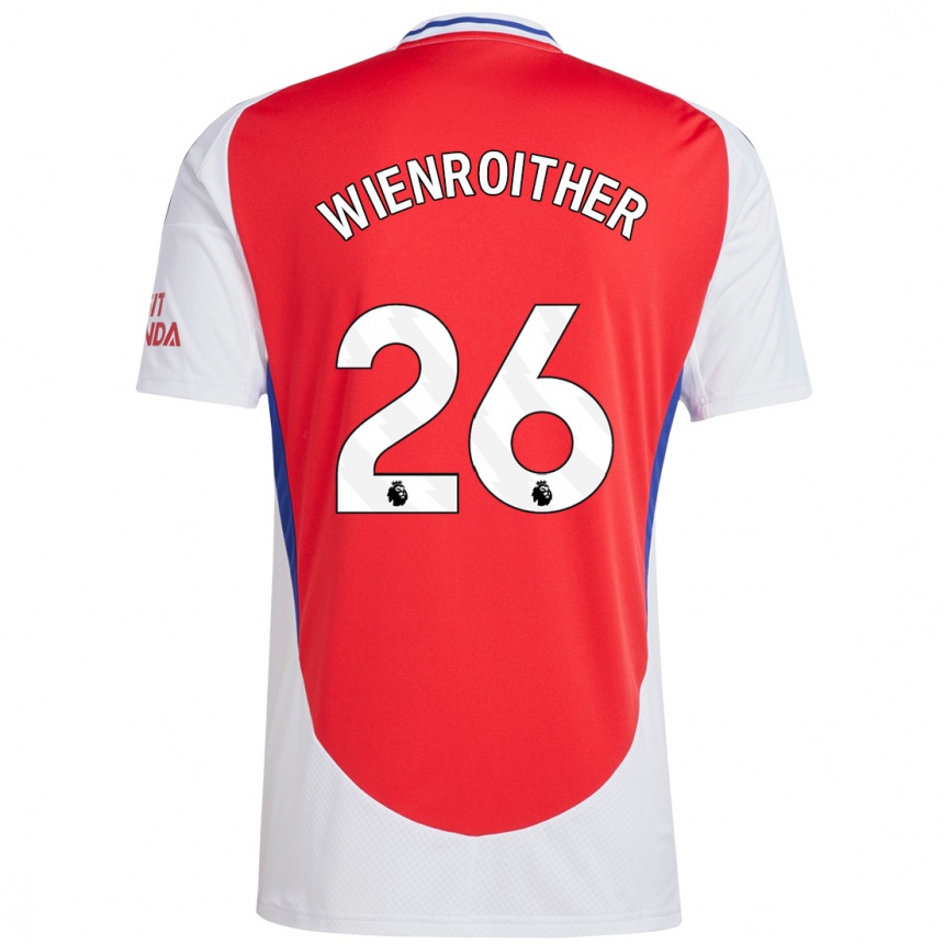 Kids Football Laura Wienroither #26 Red White Home Jersey 2024/25 T-Shirt Australia