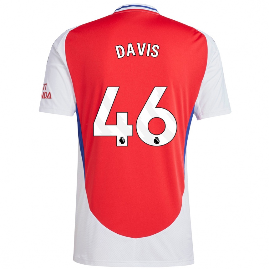 Kids Football Timi Davis #46 Red White Home Jersey 2024/25 T-Shirt Australia