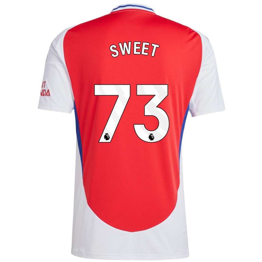 Kids Football James Sweet #73 Red White Home Jersey 2024/25 T-Shirt Australia