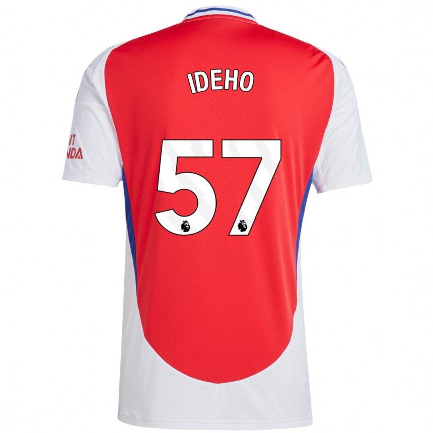 Kids Football Joel Ideho #57 Red White Home Jersey 2024/25 T-Shirt Australia