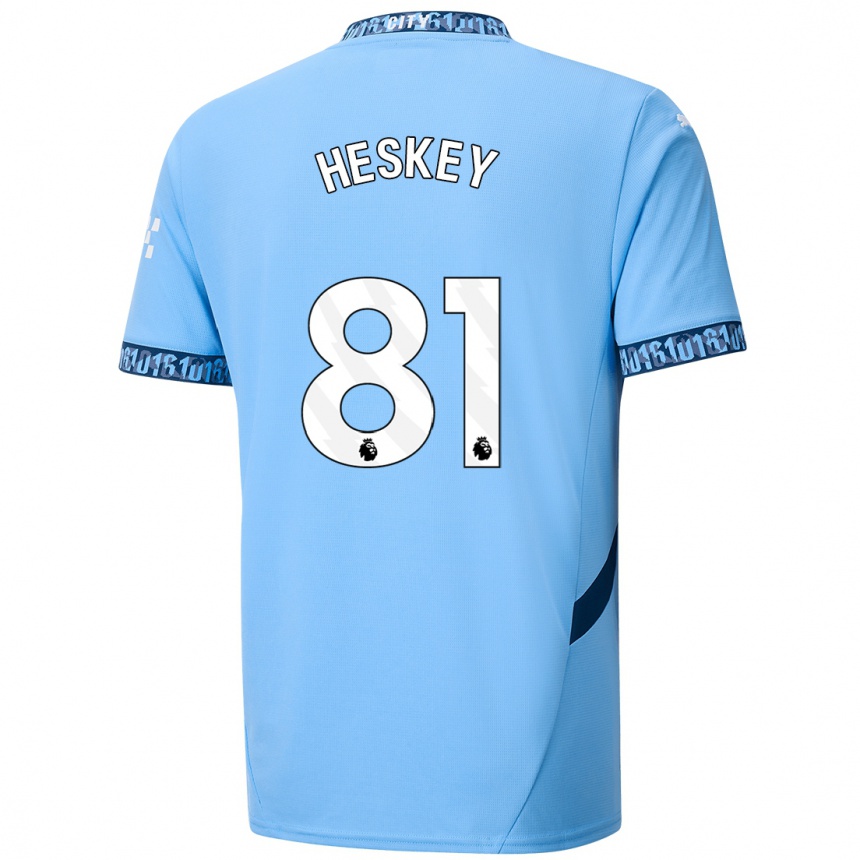 Kids Football Jaden Heskey #81 Navy Blue Home Jersey 2024/25 T-Shirt Australia