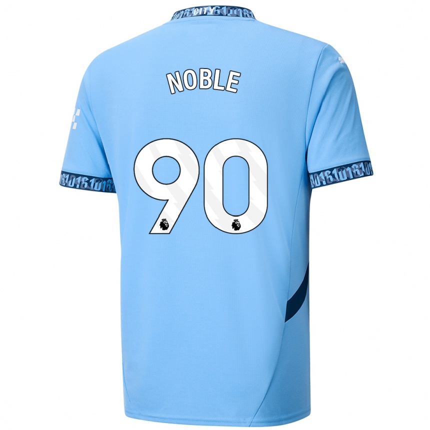 Kids Football Kian Noble #90 Navy Blue Home Jersey 2024/25 T-Shirt Australia