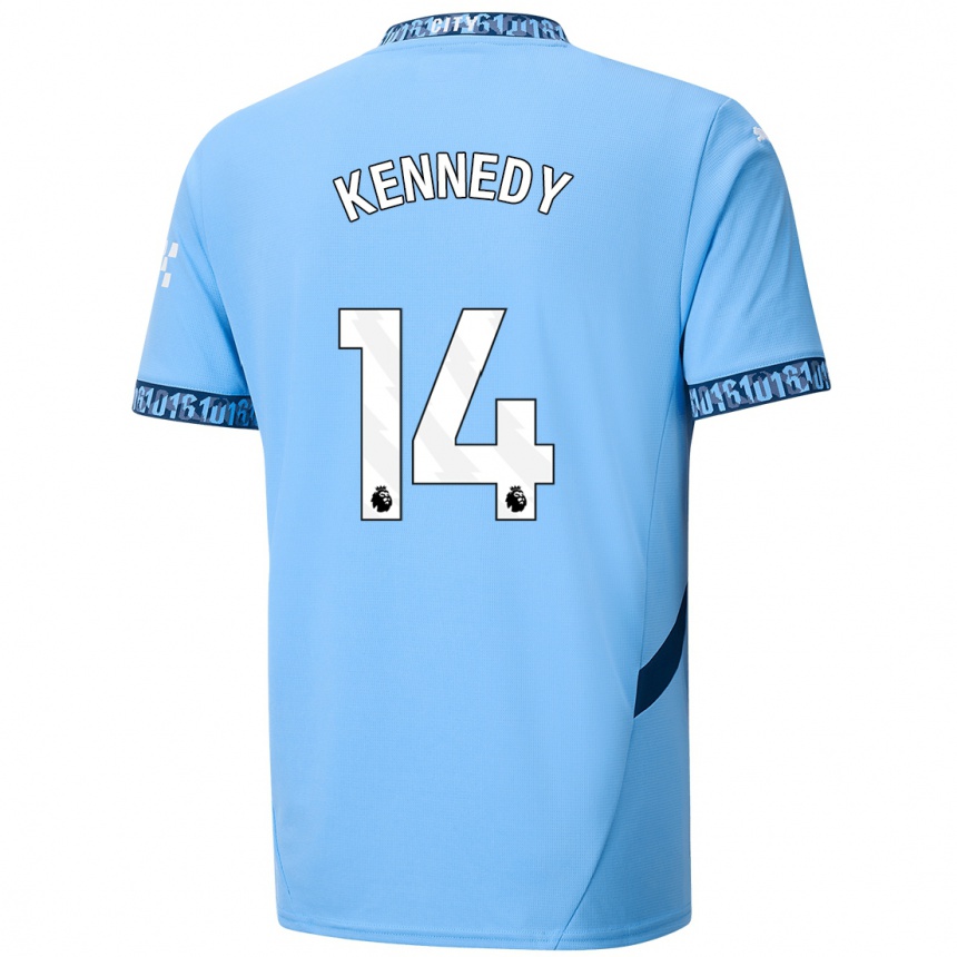 Kids Football Alanna Kennedy #14 Navy Blue Home Jersey 2024/25 T-Shirt Australia