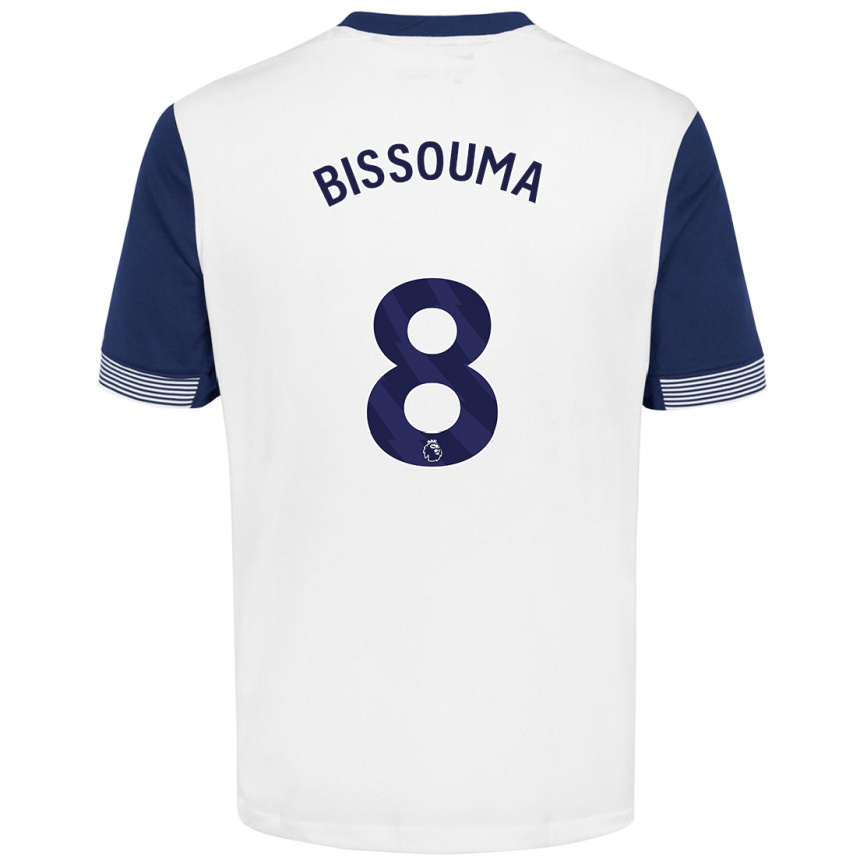 Kids Football Yves Bissouma #8 White Blue Home Jersey 2024/25 T-Shirt Australia