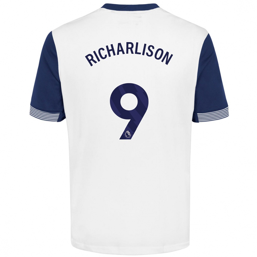 Kids Football Richarlison #9 White Blue Home Jersey 2024/25 T-Shirt Australia