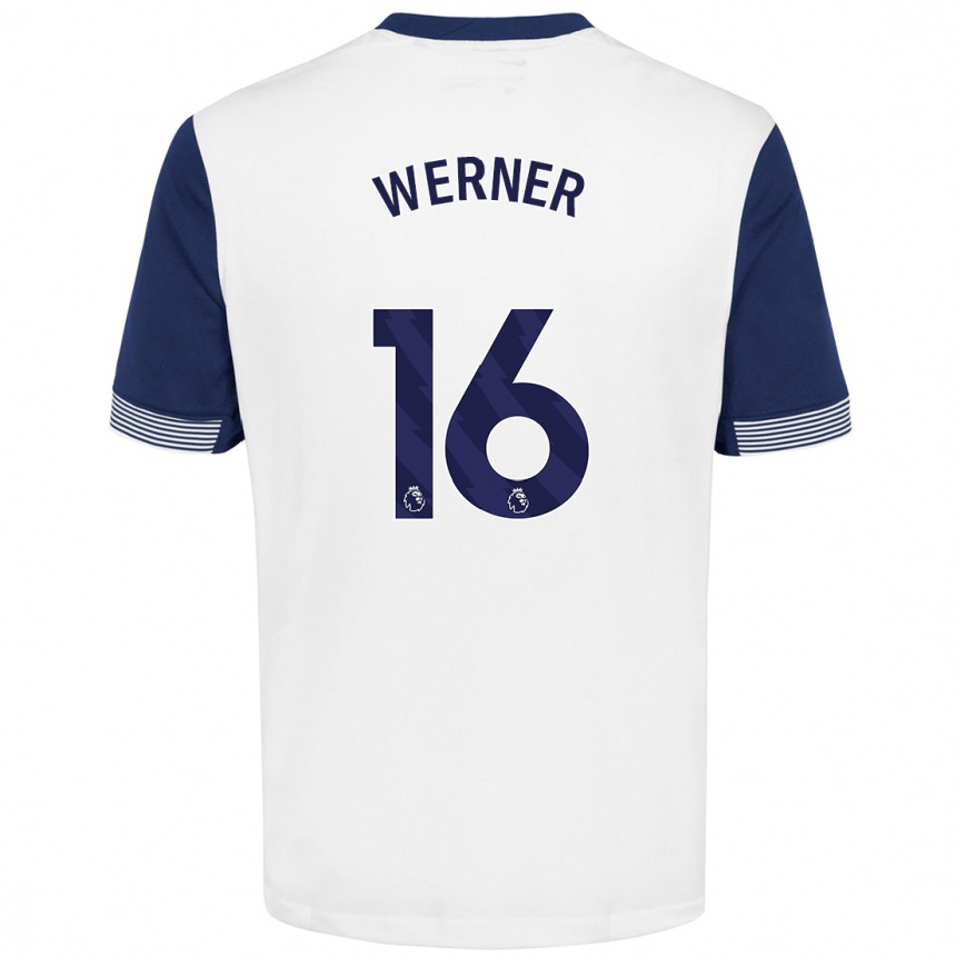 Kids Football Timo Werner #16 White Blue Home Jersey 2024/25 T-Shirt Australia