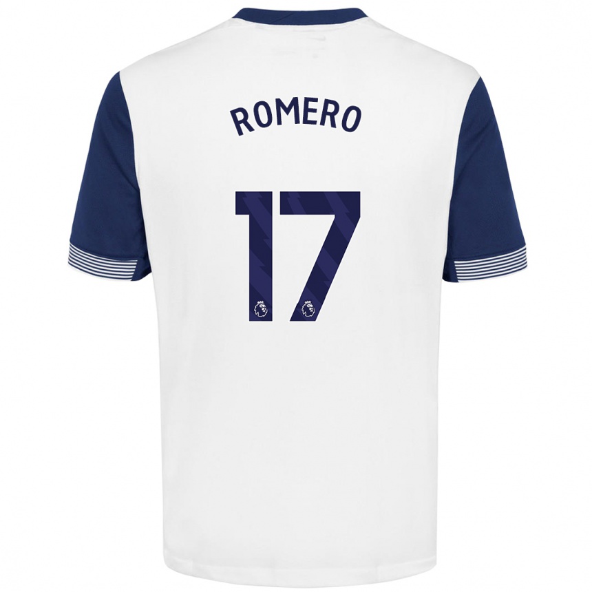 Kids Football Cristian Romero #17 White Blue Home Jersey 2024/25 T-Shirt Australia