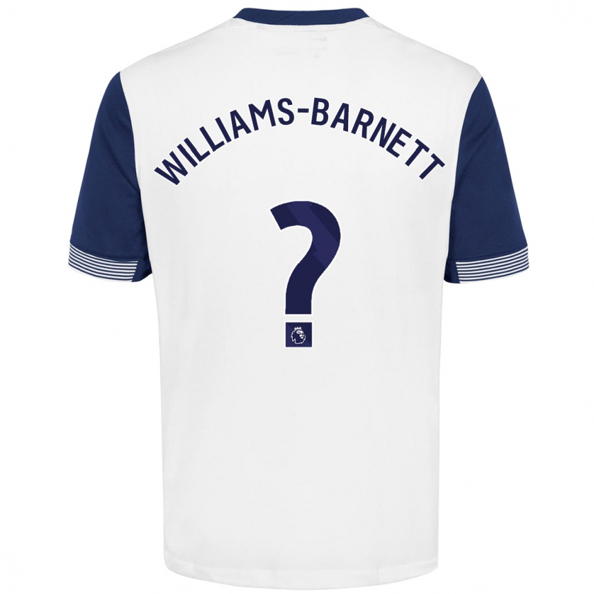 Kids Football Lucá Williams-Barnett #0 White Blue Home Jersey 2024/25 T-Shirt Australia