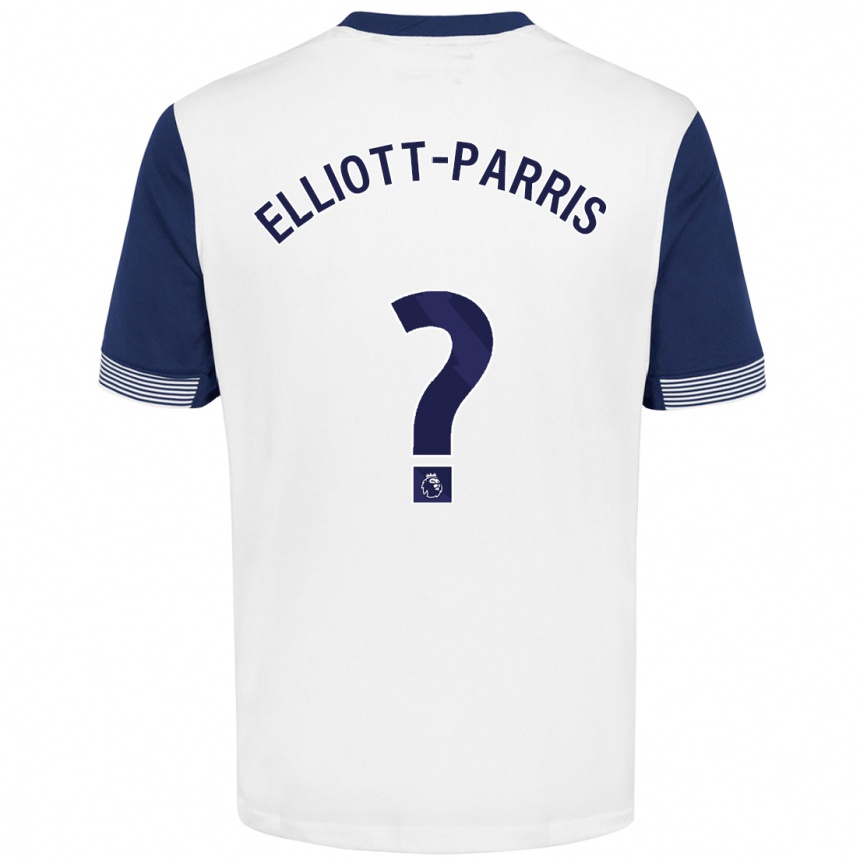 Kids Football Reiss Elliott-Parris #0 White Blue Home Jersey 2024/25 T-Shirt Australia