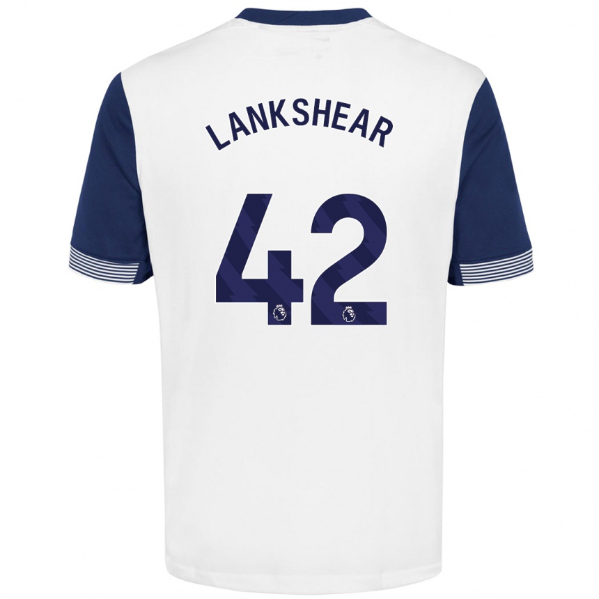 Kids Football Will Lankshear #42 White Blue Home Jersey 2024/25 T-Shirt Australia