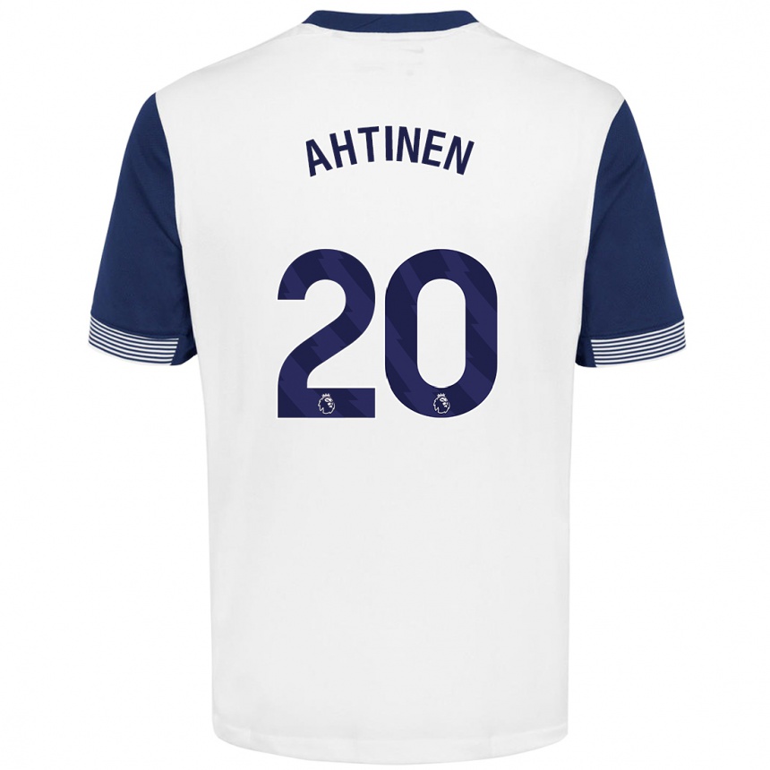 Kids Football Olga Ahtinen #20 White Blue Home Jersey 2024/25 T-Shirt Australia