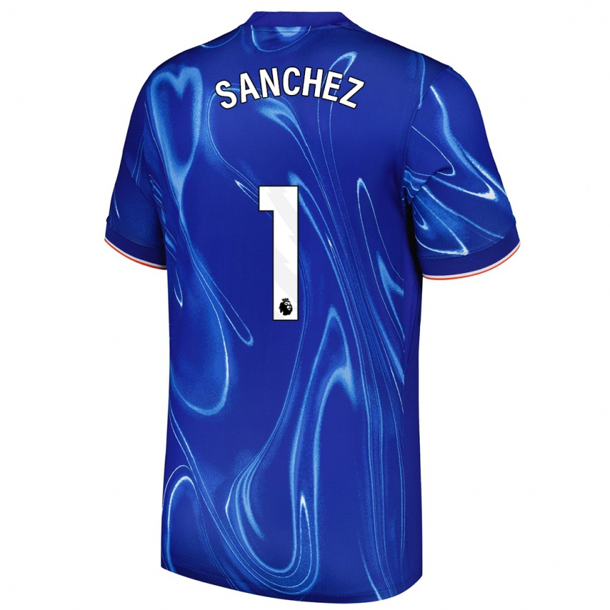 Kids Football Robert Sánchez #1 Blue White Home Jersey 2024/25 T-Shirt Australia