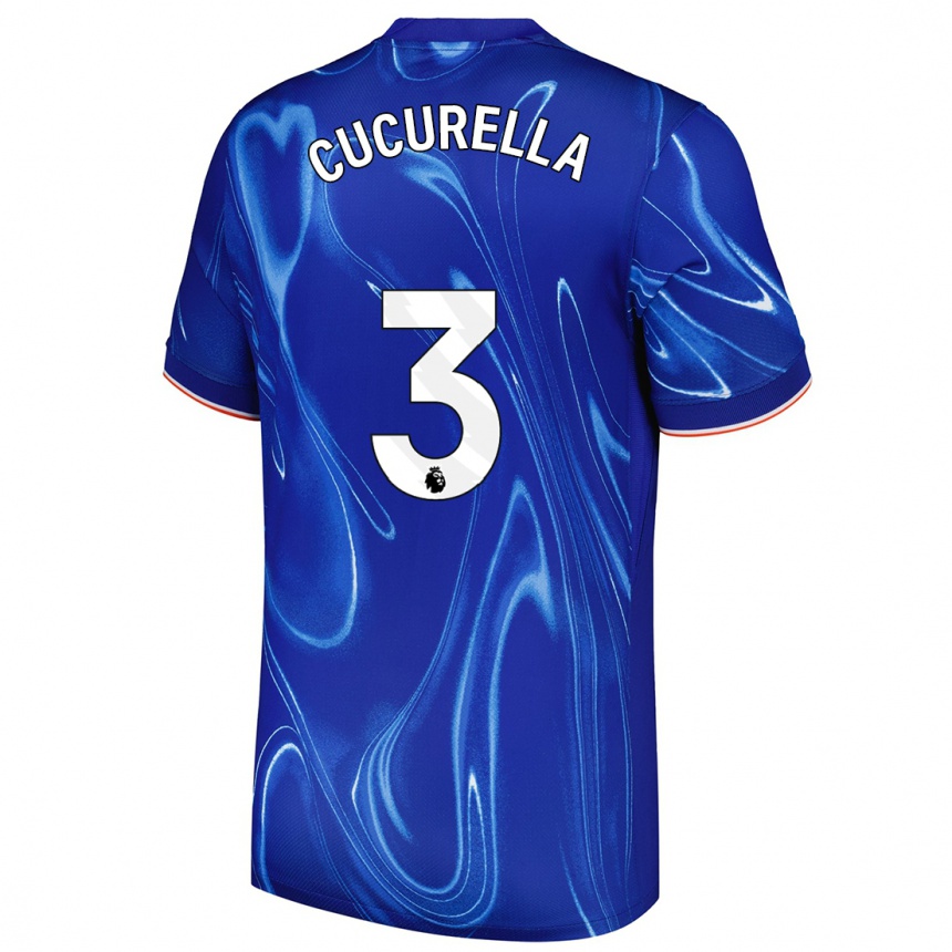 Kids Football Marc Cucurella #3 Blue White Home Jersey 2024/25 T-Shirt Australia